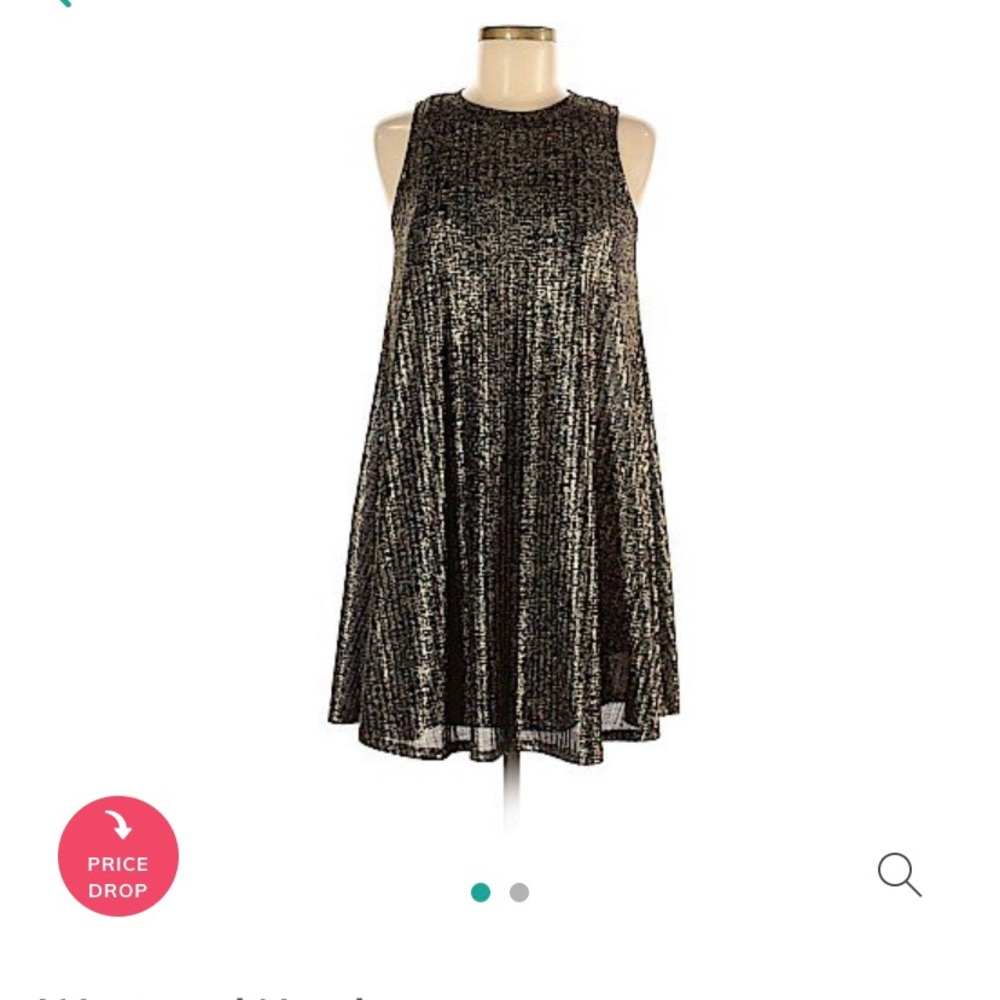 Want and Need Metallic Shift Dress